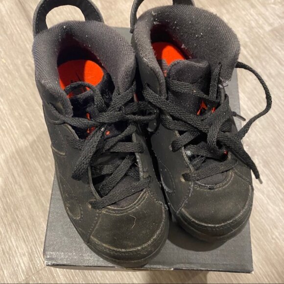 Nike Jordan VI 6 Retro Black Infrared TD Toddler Size 9C - Picture 3 of 5